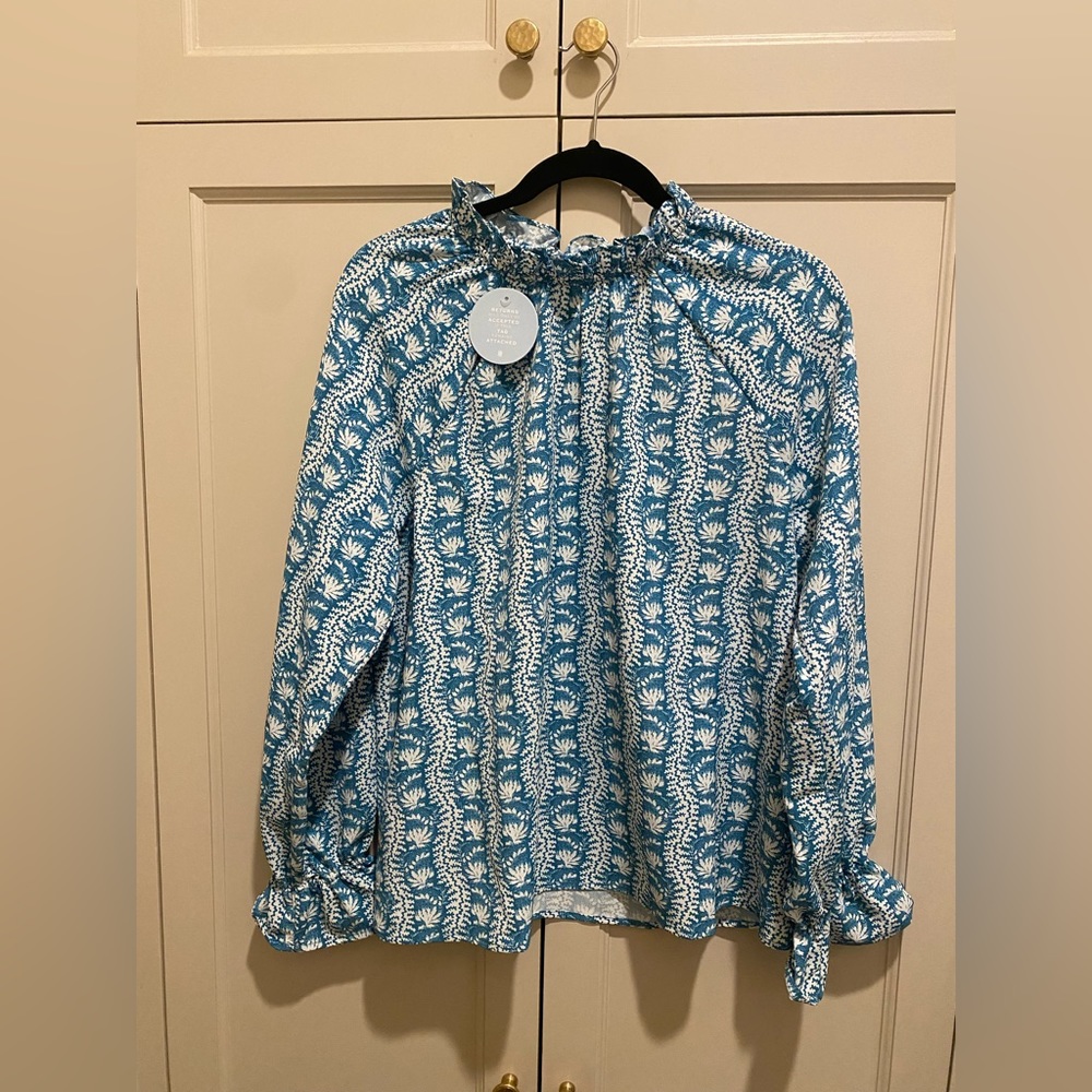 Hill House Blue Milly Top M NWT
